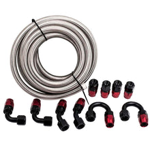 Laad de afbeelding in de galerijviewer, Hose End Adapter and AN10 Roestvrij staal Braided Oil Fuel Line 5M 45° 0.80"