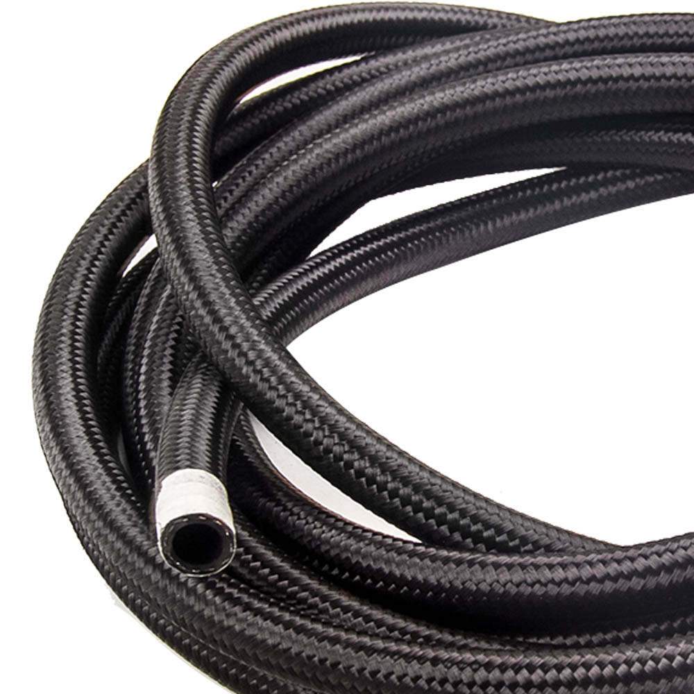 AN8 5M Roestvrij staal Braided Oil Fuel Hose Line and Swivel Fitting End Kit