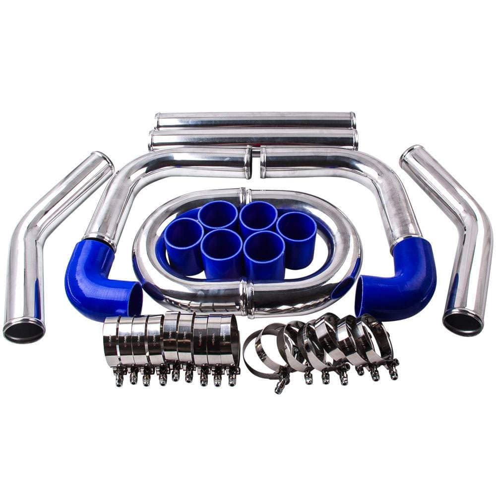 Tube and Fin Universal Intercooler 2.5" 64mm Turbo Piping Pipe Kit suitable voor Audi
