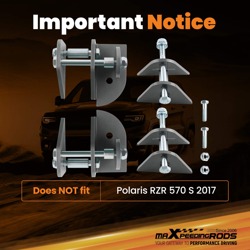 2 inch lift kit voor+achterzijde geschikt voor Polaris RZR 570 2012-2018