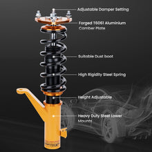 Laad de afbeelding in de galerijviewer, Schroefset Veerpoot Schokdemper Spring Suspension geschikt voor Honda Civic (EM2) 2001 - 2005