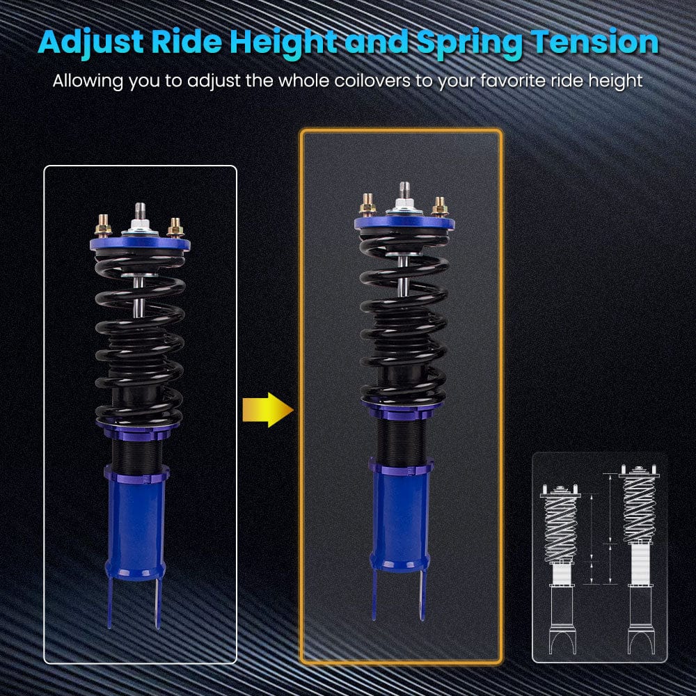 Maxpeedingrods voor and achter Schokdemper Ophangingskit geschikt voor Honda CR-X del Sol 1992-1995 EG (EG1)