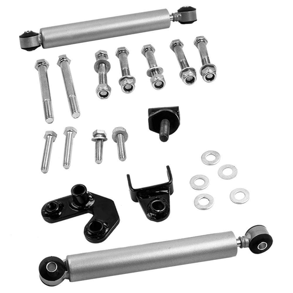 Steering Stabilizer/Damper Kit-Dual Steering Damper geschikt voor Jeep Cherokee XJ 2WD 4WD 1984 - 2001