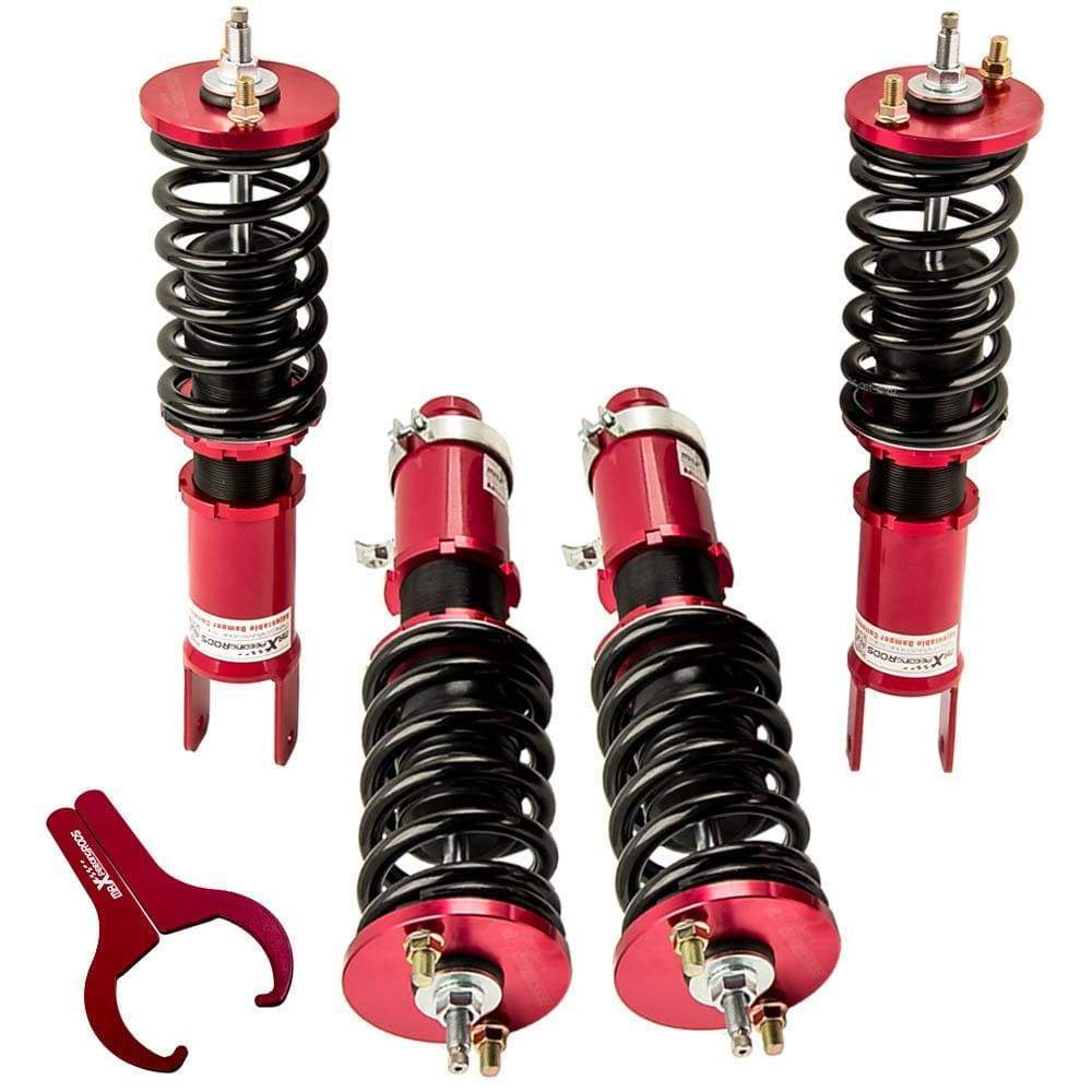 Schroefset suspension geschikt voor Honda Civic Hatchback EG year 91-95, damping verstelbare, red