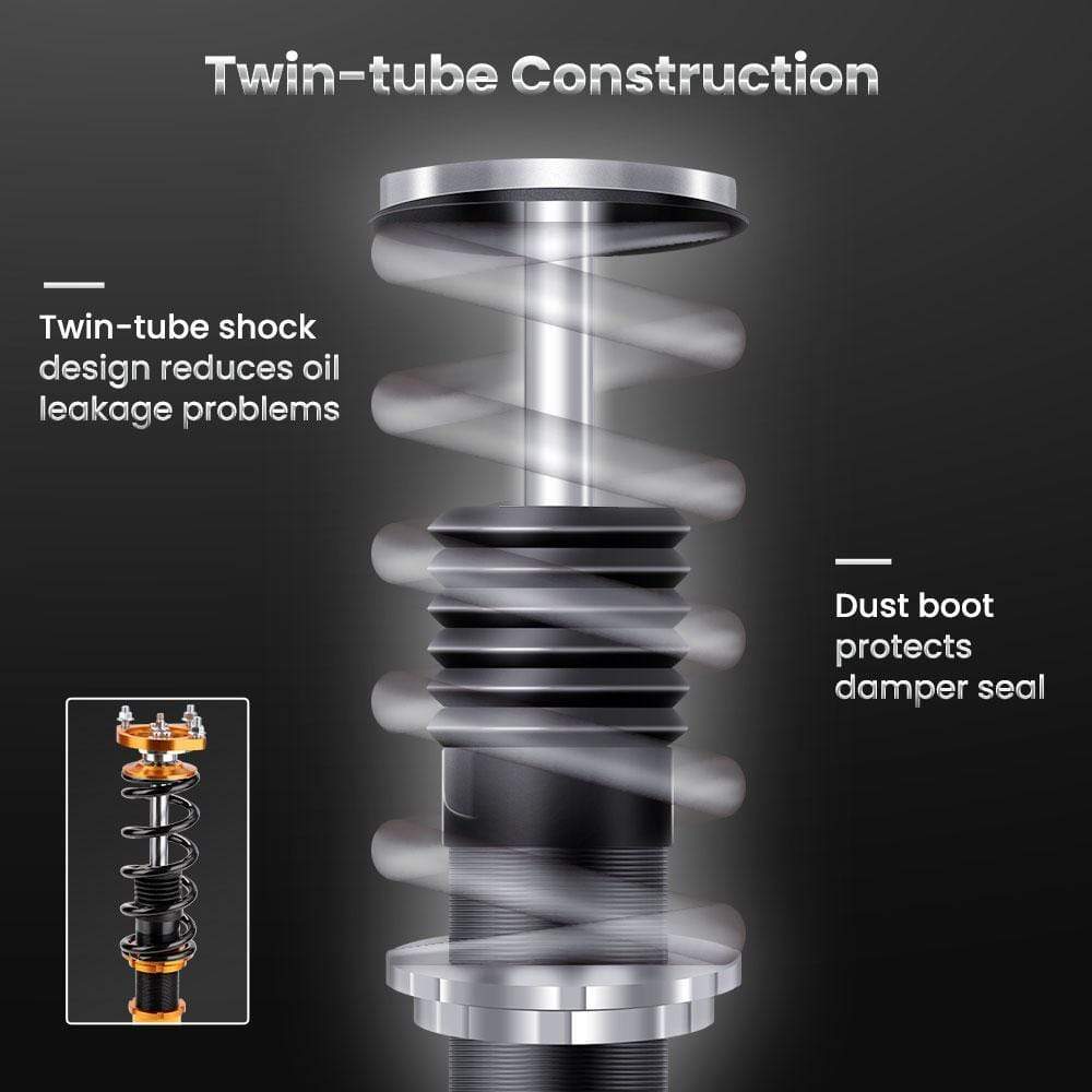 24-way Verstelbare Damper and In hoogte verstelbare Schroefset geschikt voor Ford Mustang 4th 1994-2004 nieuw