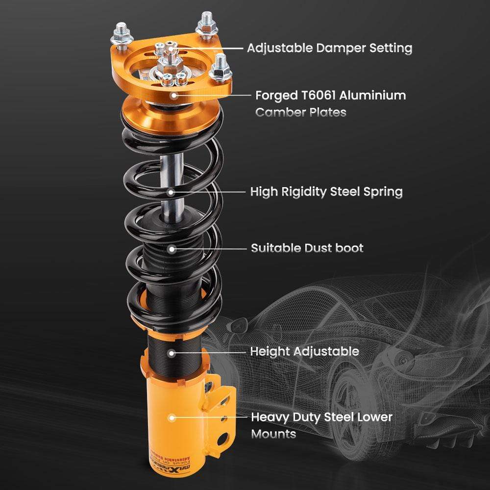 24-way Verstelbare Damper and In hoogte verstelbare Schroefset geschikt voor Ford Mustang 4th 1994-2004 nieuw