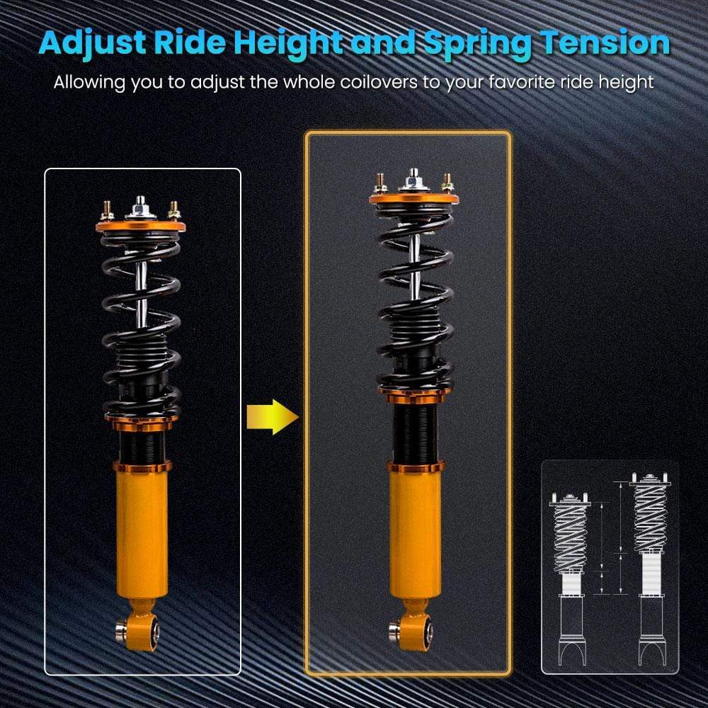Verstelbare Schroefset Suspensions met 24-way Damper geschikt voor Nissan S13 180SX 240SX 89-94 Set of 4