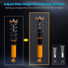 Laad de afbeelding in de galerijviewer, Verstelbare Schroefset Suspensions met 24-way Damper geschikt voor Nissan S13 180SX 240SX 89-94 Set of 4