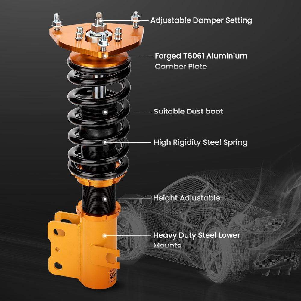 Geschikt voor Subaru Forester 98-02 Schroefset Absorber Shock Veerpoot Spring Schokdemper Kit