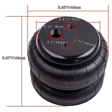 Laad de afbeelding in de galerijviewer, Standard pneumatic luchtvering paar 2500 lb 1/2 "NPT Single port Universal