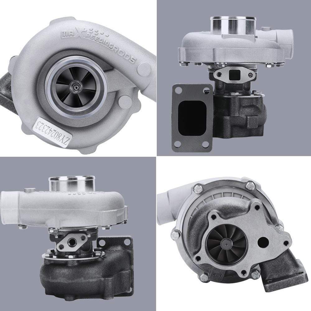 Universal Turbo+Downpipe voor T3T4 T04E T3 T4 A/R .63 Oil-Cooled Turbo