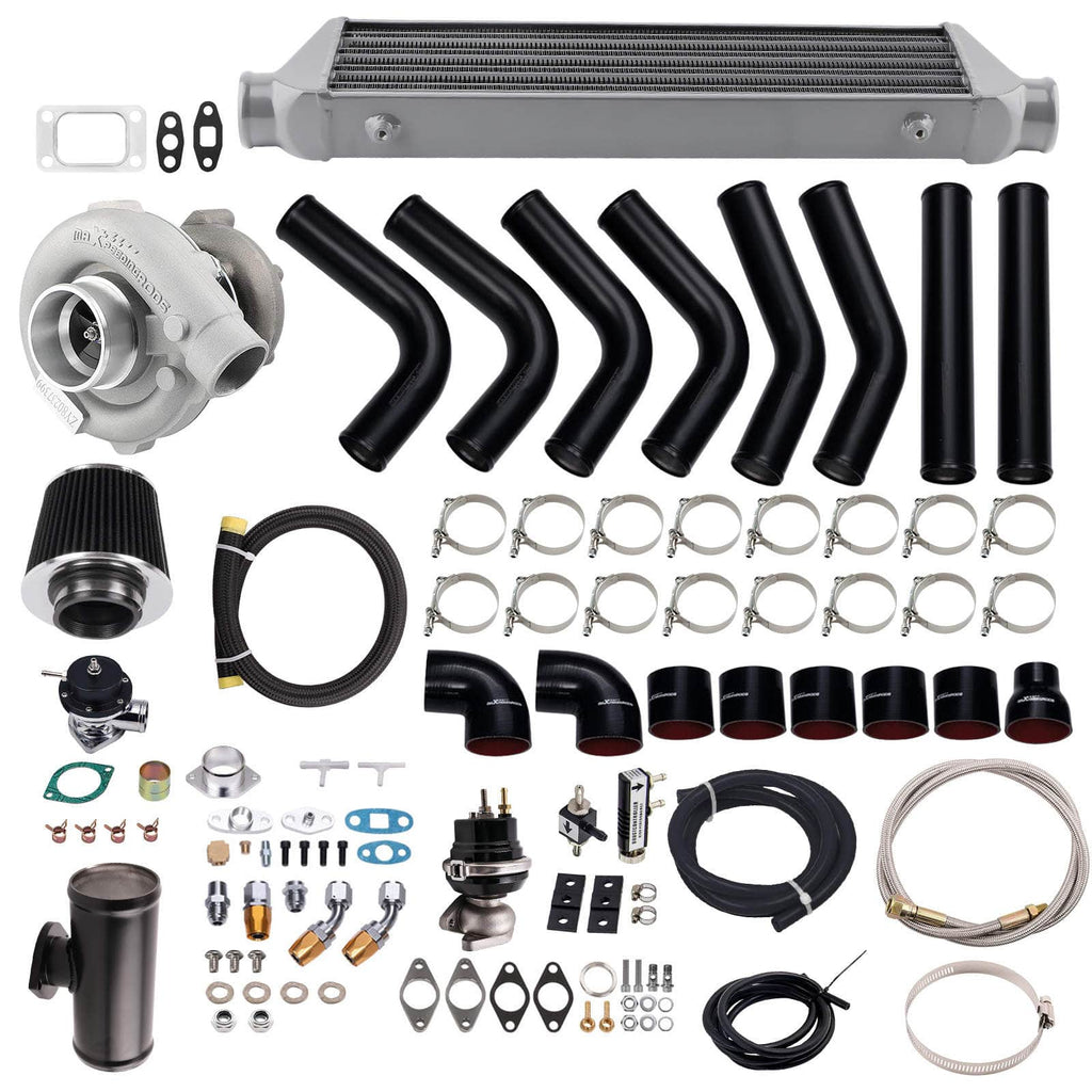 Universal T3T4 Turbo Intercooler + Piping + Wastegate geschikt voor BMW 328i 325i 323i