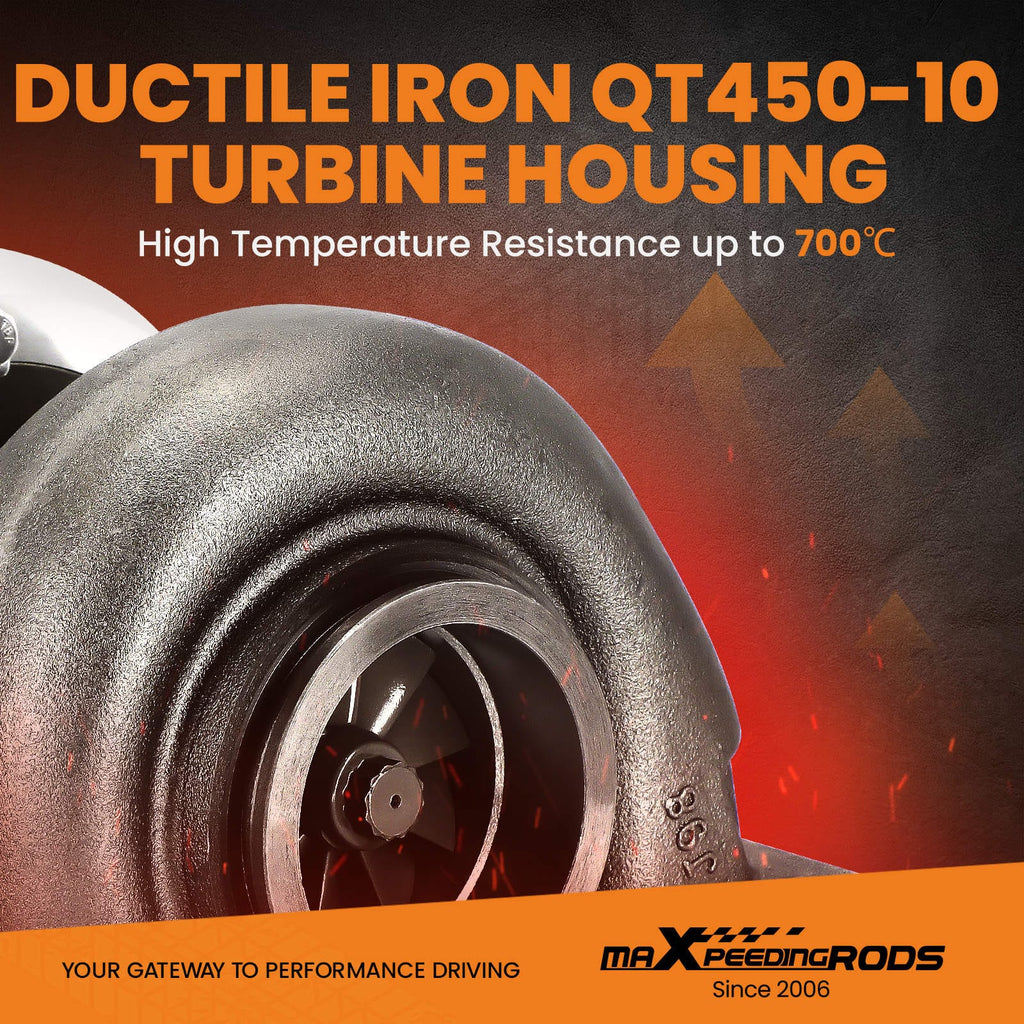 Voor GT45 Turbo V-Band Twin-Scroll A/R .66 A/R 1.05 98mm up to 600 HP Oil-cooled