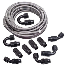 Laad de afbeelding in de galerijviewer, AN-10 Reusable Swivel Hose End Nylon and Roestvrij staal Braided 20FT Fuel Line