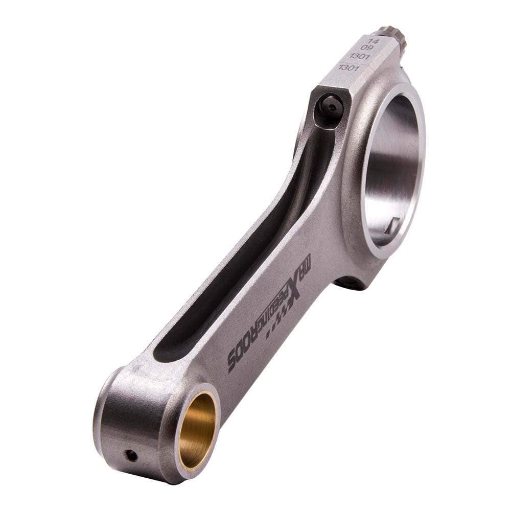 4x Drijfstang gesmeed H-profiel met ARP 2000 bouten geschikt voor Ford X-Flow & Lotus Twin Cam 1600 122,58 mm