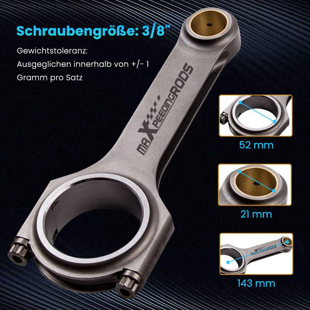 Conrods H-Beam suitable for Opel Calibra Astra Zafira 2.0L C20xe C20LET 20SEH ARP 2000