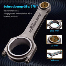 Laad de afbeelding in de galerijviewer, 4340 H-beam drijfstangen, ARP bolts geschikt voor VW Golf MK4 GTI 1.8T 2.0L