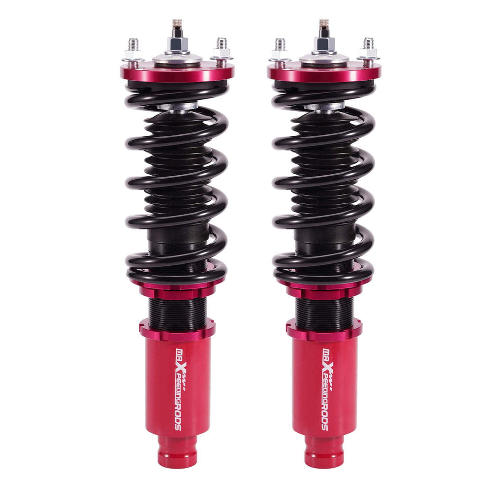 Schroefset geschikt voor Honda Civic CR-X EG 1988-1995 dempingsverstelbaar rood
