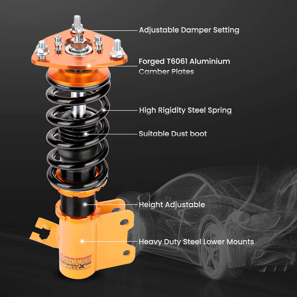 Verstelbare voor Damper Schroefset geschikt voor Nissan S13 Silvia 200SX 89-93
