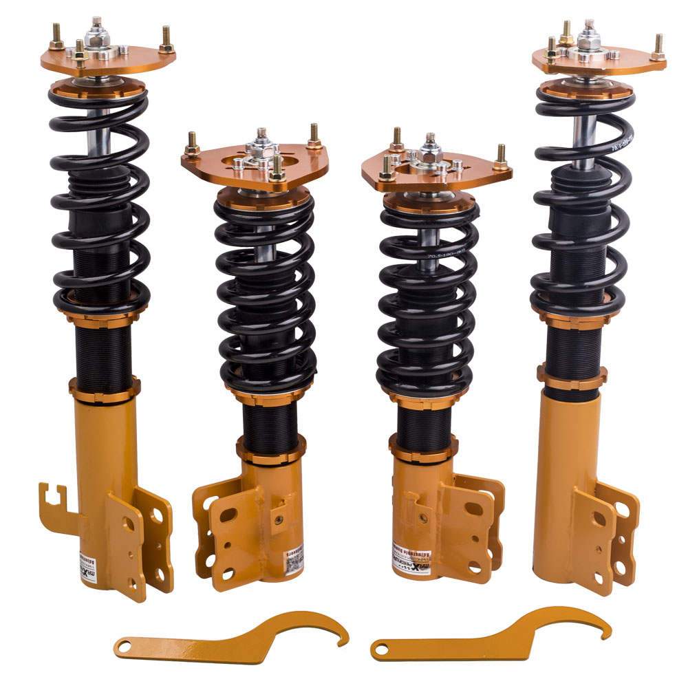 Verstelbare sports suspension geschikt voor Subaru Forester model years 1998-2002 golden