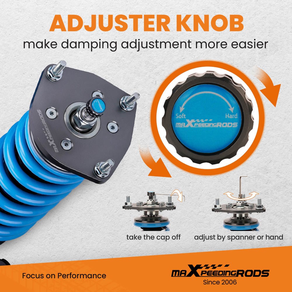 24-step verstelbare rebound damping schroefset geschikt voor Hyundai Coupe 03-08