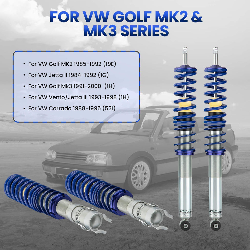 Schroefset Suspension Full Kit geschikt voor VW Golf MK2 MK3 1H1 2.0 Models VentoCorrado