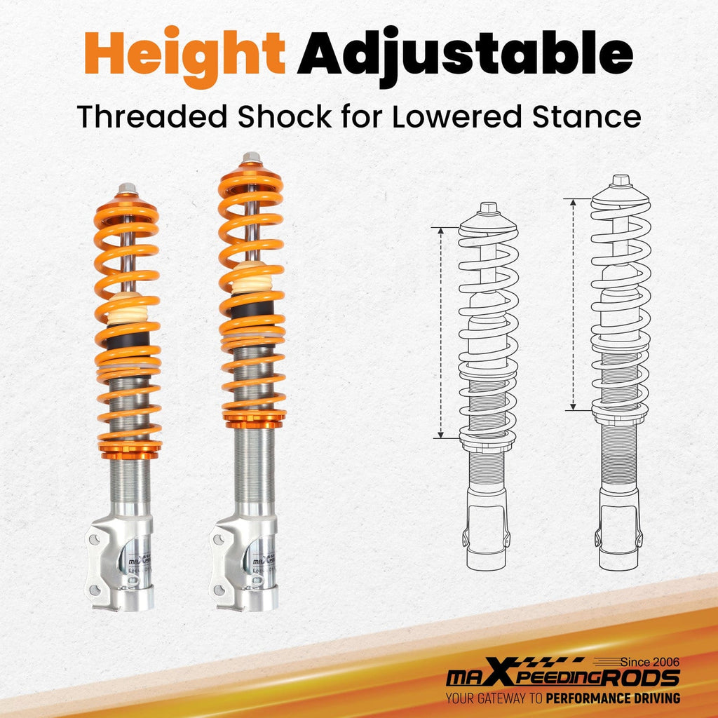 Schroefset geschikt voor VW Golf 2 3, Jetta II III, Vento, Corrado Coilover 2WD