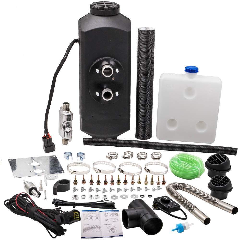 2KW 12V Air Diesel Heater Knob Switch + 10L Tank voor Truck, Boat, Trailer, Car