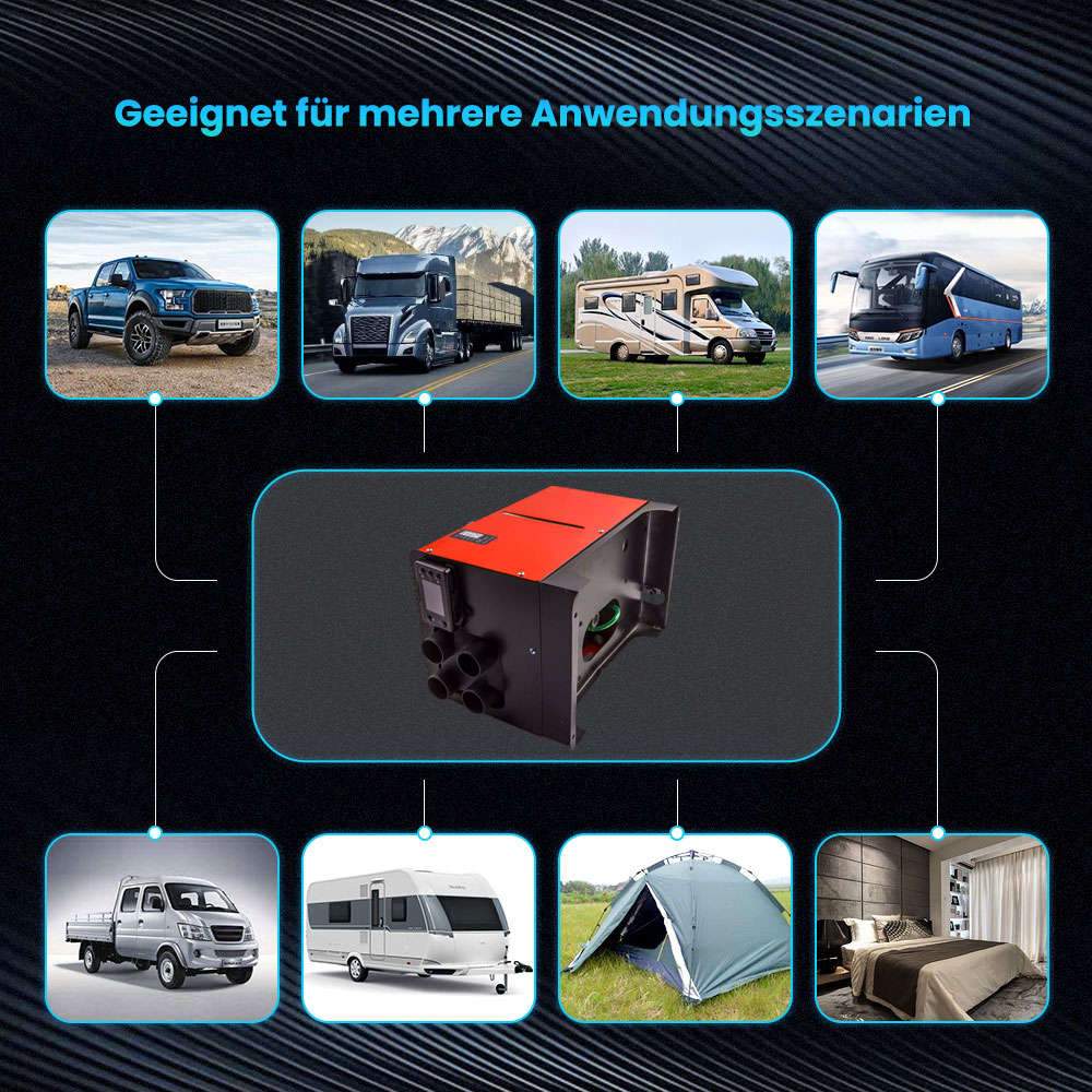 Diesel Air Heater 12V 5KW LCD Switch 4-Hole Car