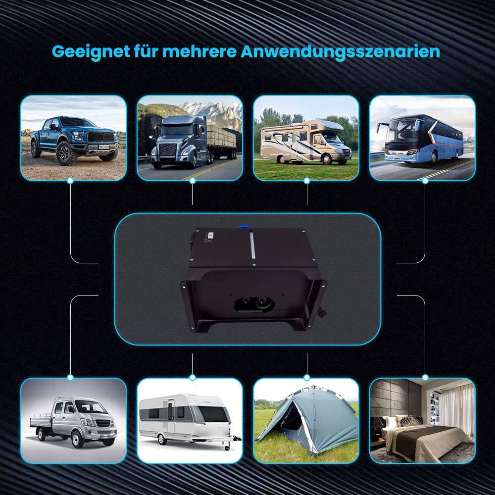 12V 5KW-8KW Diesel Air Parking Heater met 4 Holes + LCD Switch voor Pickup Truck