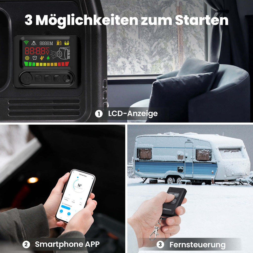 Updated Air Diesel Heater LCD Bluetooth 5KW 12V voor Lorry Motorhomes Caravan RV