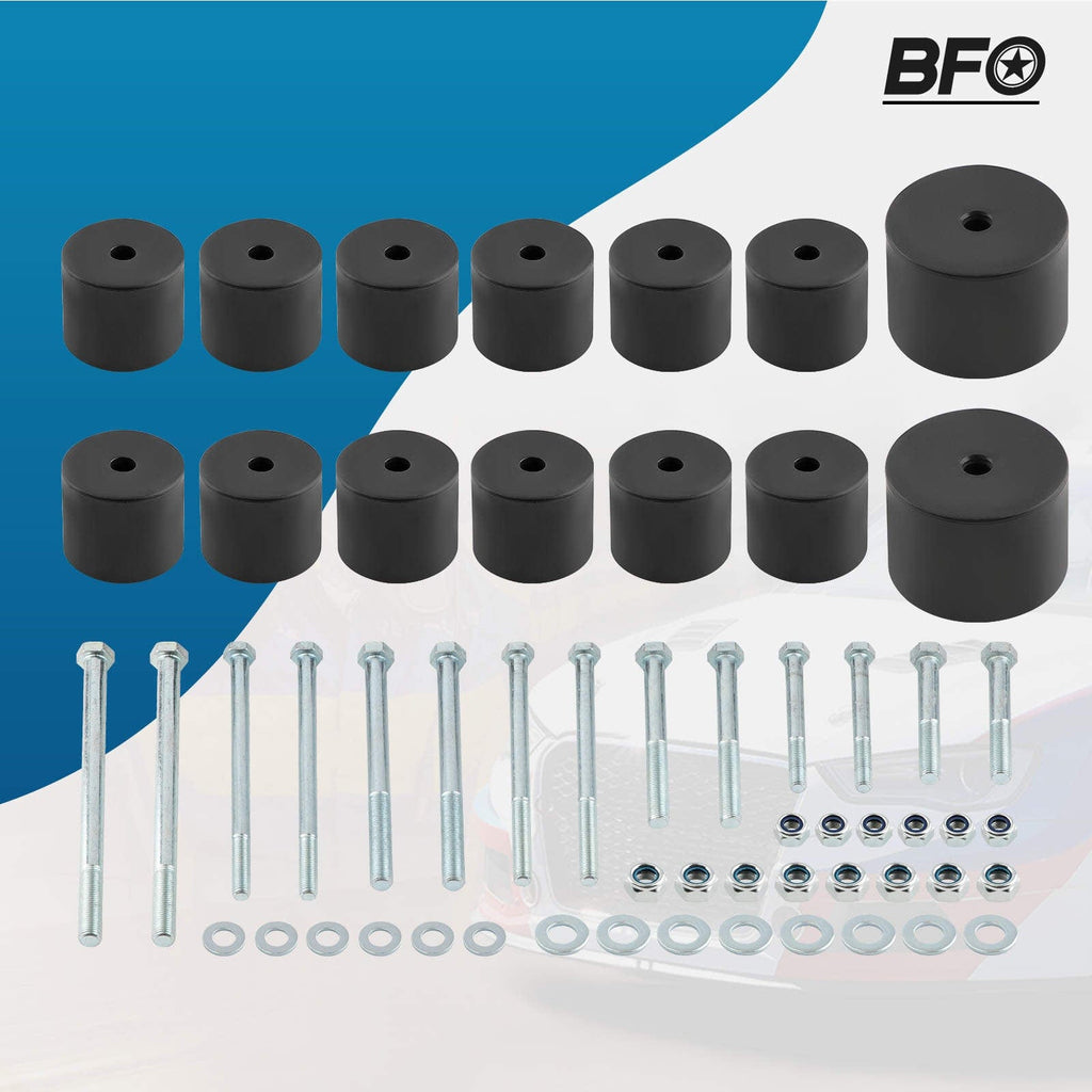 50mm Body Lift Kit Blocks Bolts geschikt voor Nissan Navara D22 Dual Cab w/ Tub 2 inch