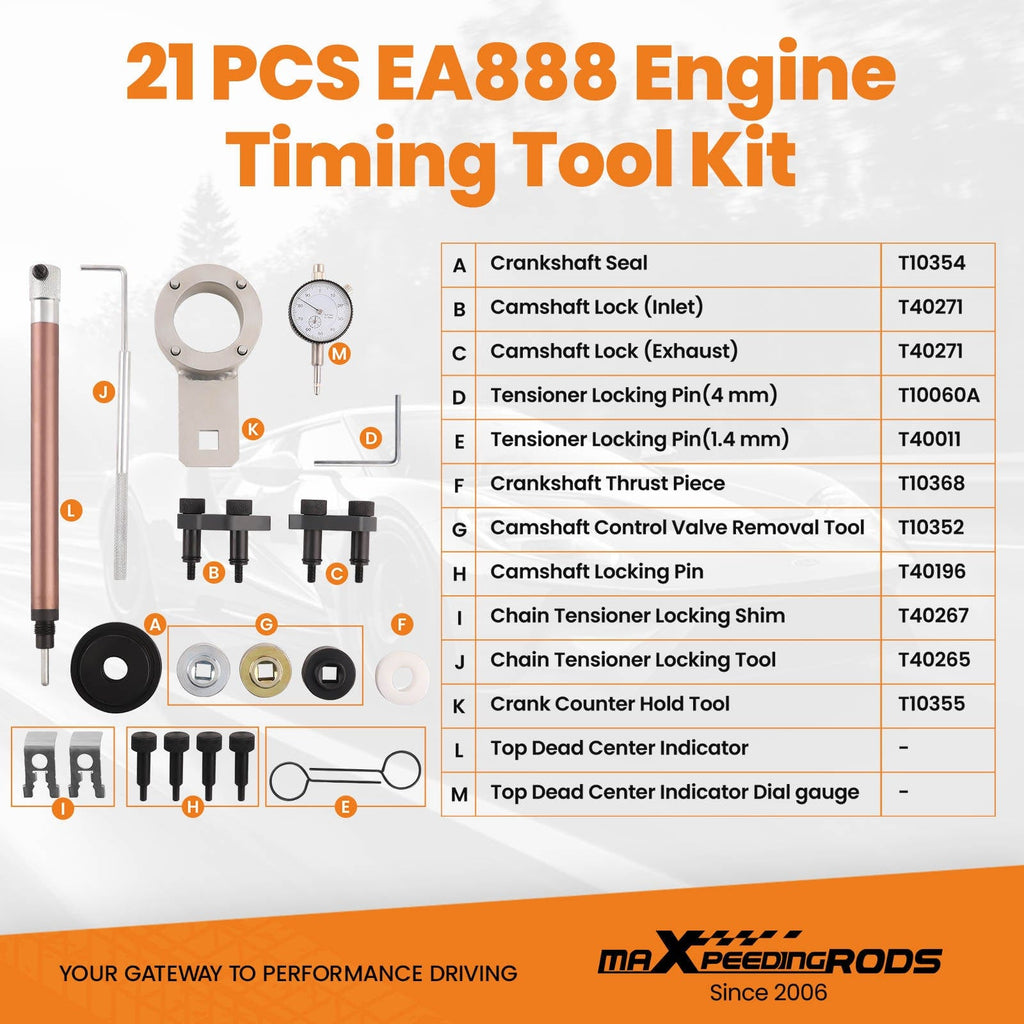 Engine Timing Gereedschap geschikt voor Audi VW Seat Skoda A5 A6 GTI VAG 1.8 TFSI2.0 TFSI