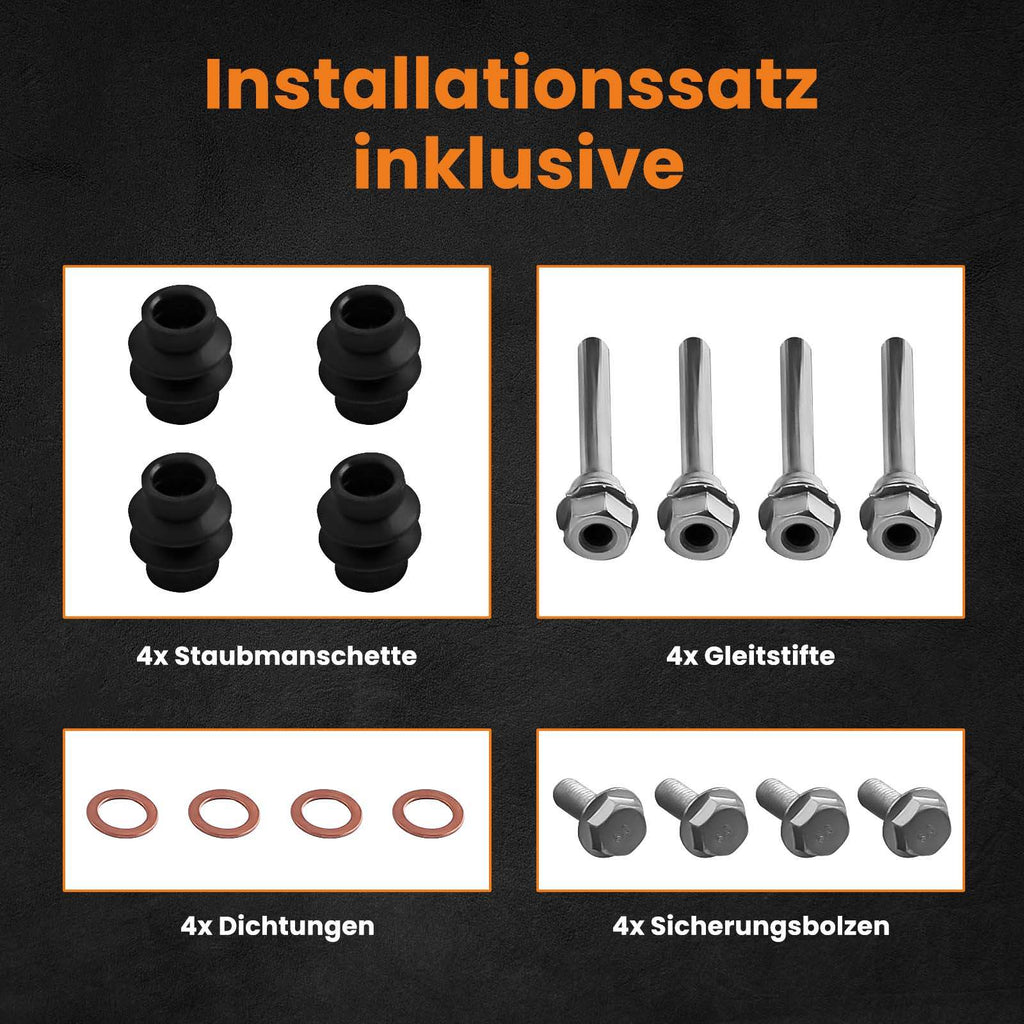 2x Remklauw + 2x Remklauw geschikt voor Audi A3 geschikt voor VW Golf 4 Seat Ibiza 2 3 6Q0615425A