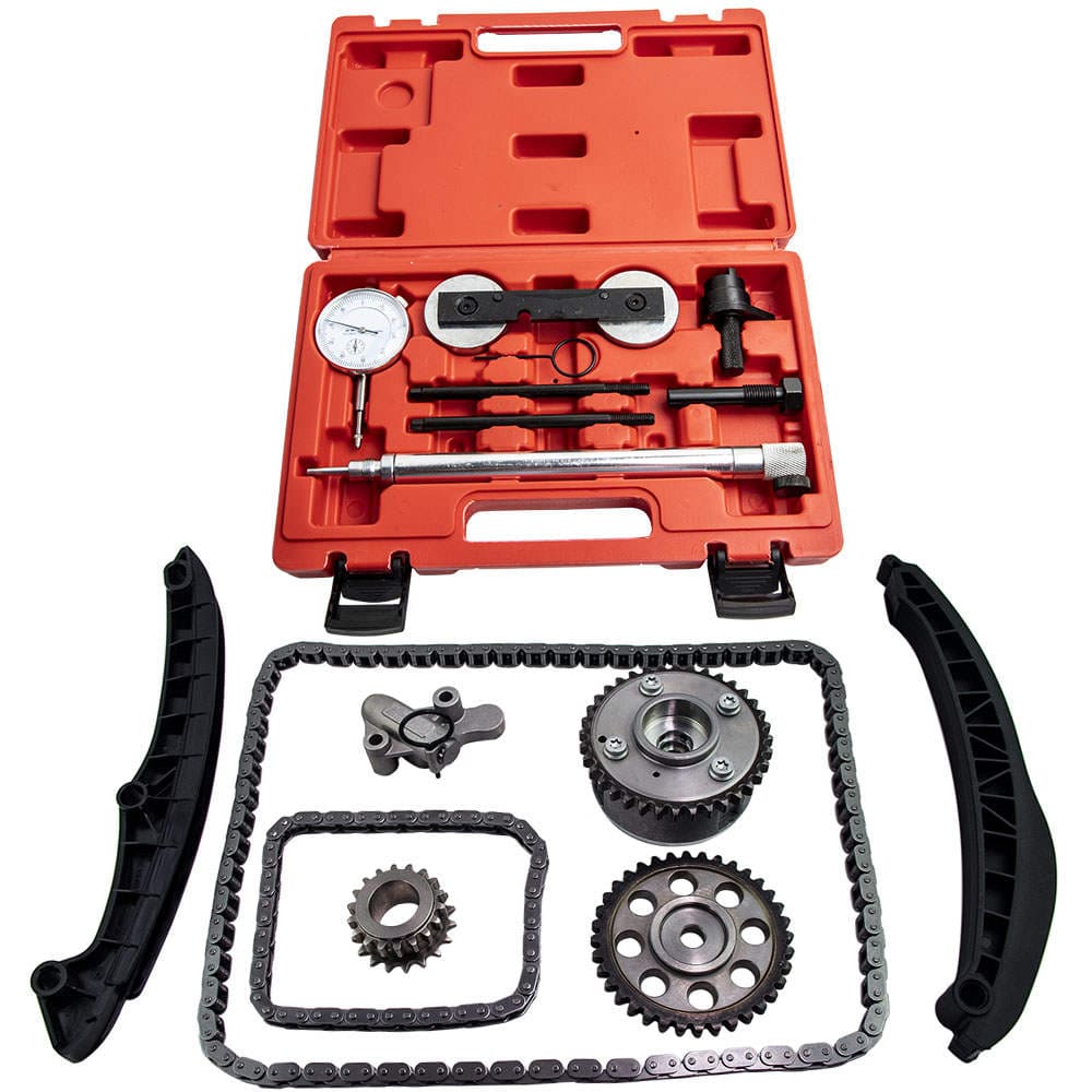 Distributiekettingset met gereedschap geschikt voor Audi A3 VW Golf 5 Passat Touran 1.6 FSI