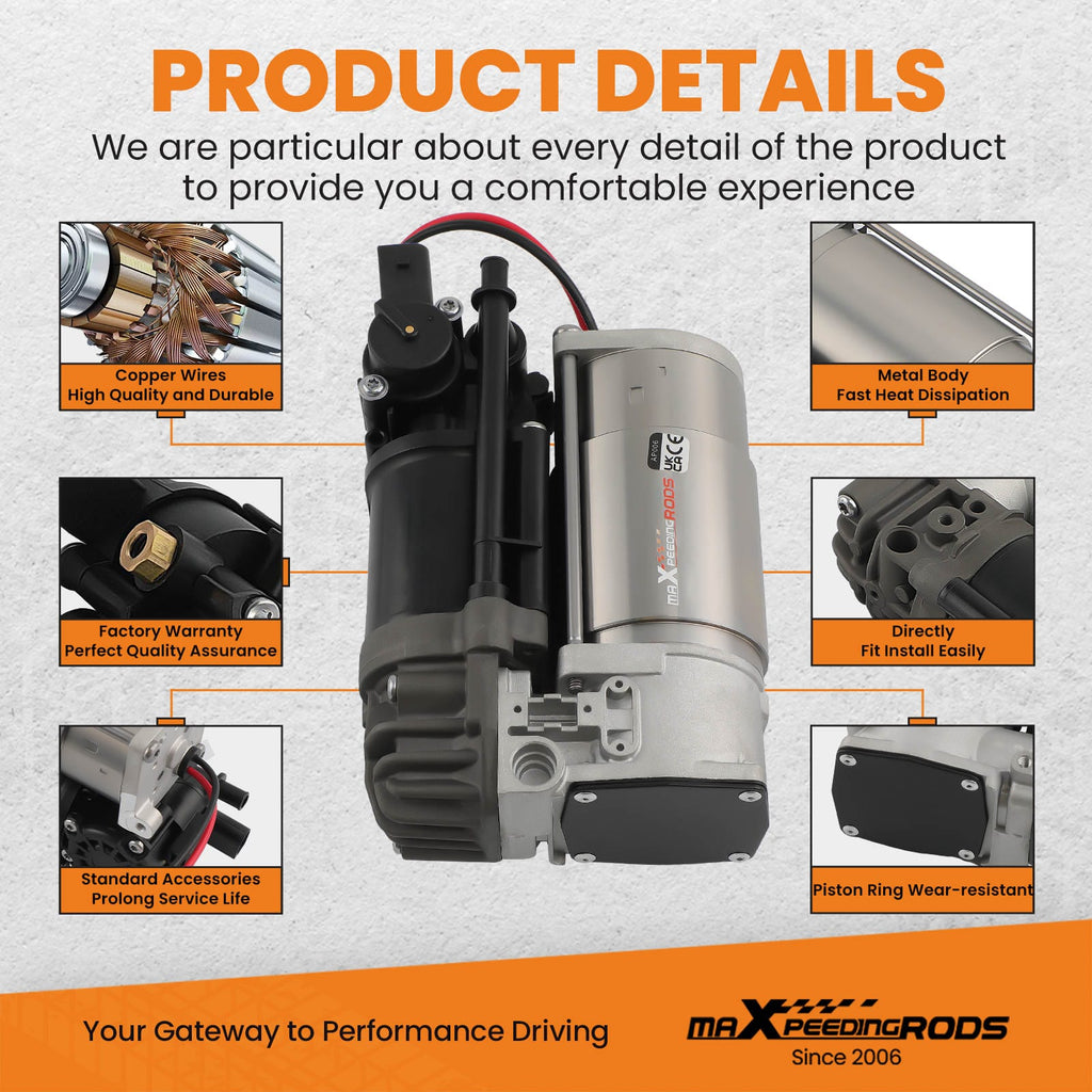 Luchtveringcompressor Pomp geschikt voor Mercedes E 550 RWD 10-11
