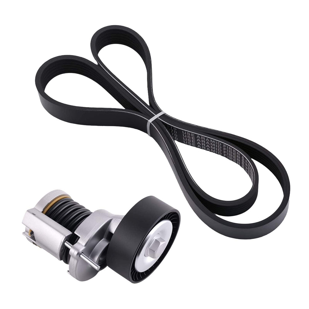 Serpentine belt + belt tensioner geschikt voor VW Golf VI Passat 3C Caddy 030145933M