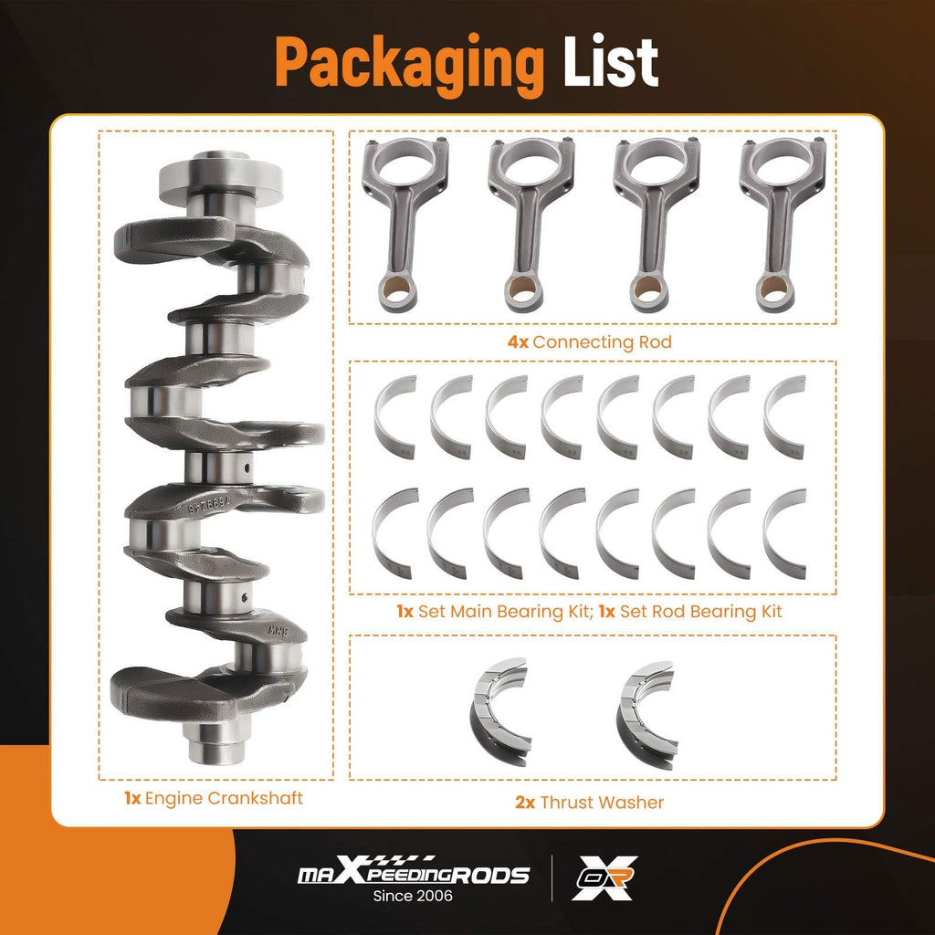 N20 Engine Krukas ConRods Bearings geschikt voor BMW 11217640165 N20B20A 2.0T