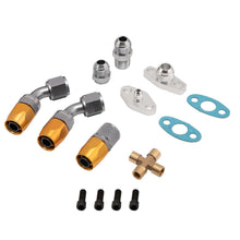 Load image into Gallery viewer, Turbo Oil Feed + Drain Return Line Kit for T3 for GT30 GT3582 GT3076 GT3037