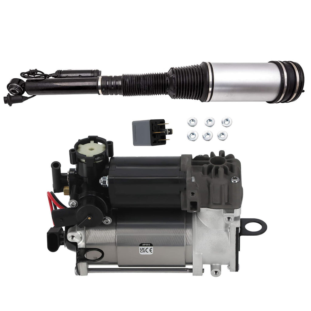 Luchtveerpoot achter + compressor geschikt voor Mercedes-Benz S-Klasse W220 2203205013
