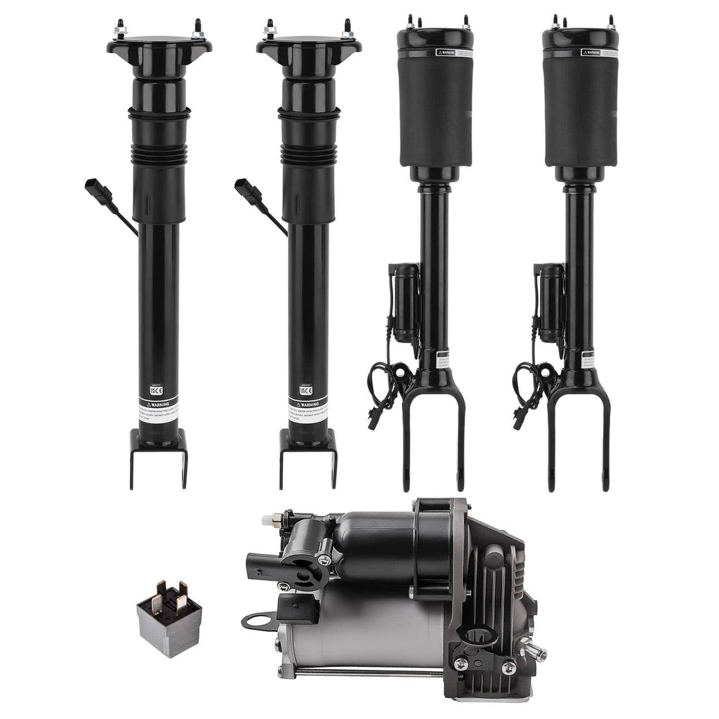 5 stuks geschikt voor Mercedes M ML GL Klasse W164 X164 Schokdemper Compressor + Veerpoot