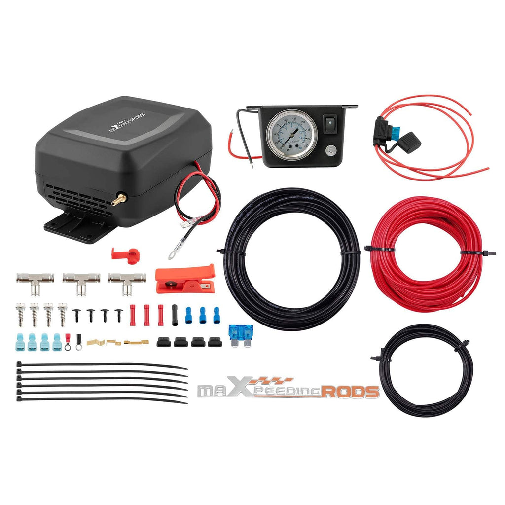 Luchtvering achterzijde + Compressor Controller Kit geschikt voor Ford Transit TWIN RWD 2001-