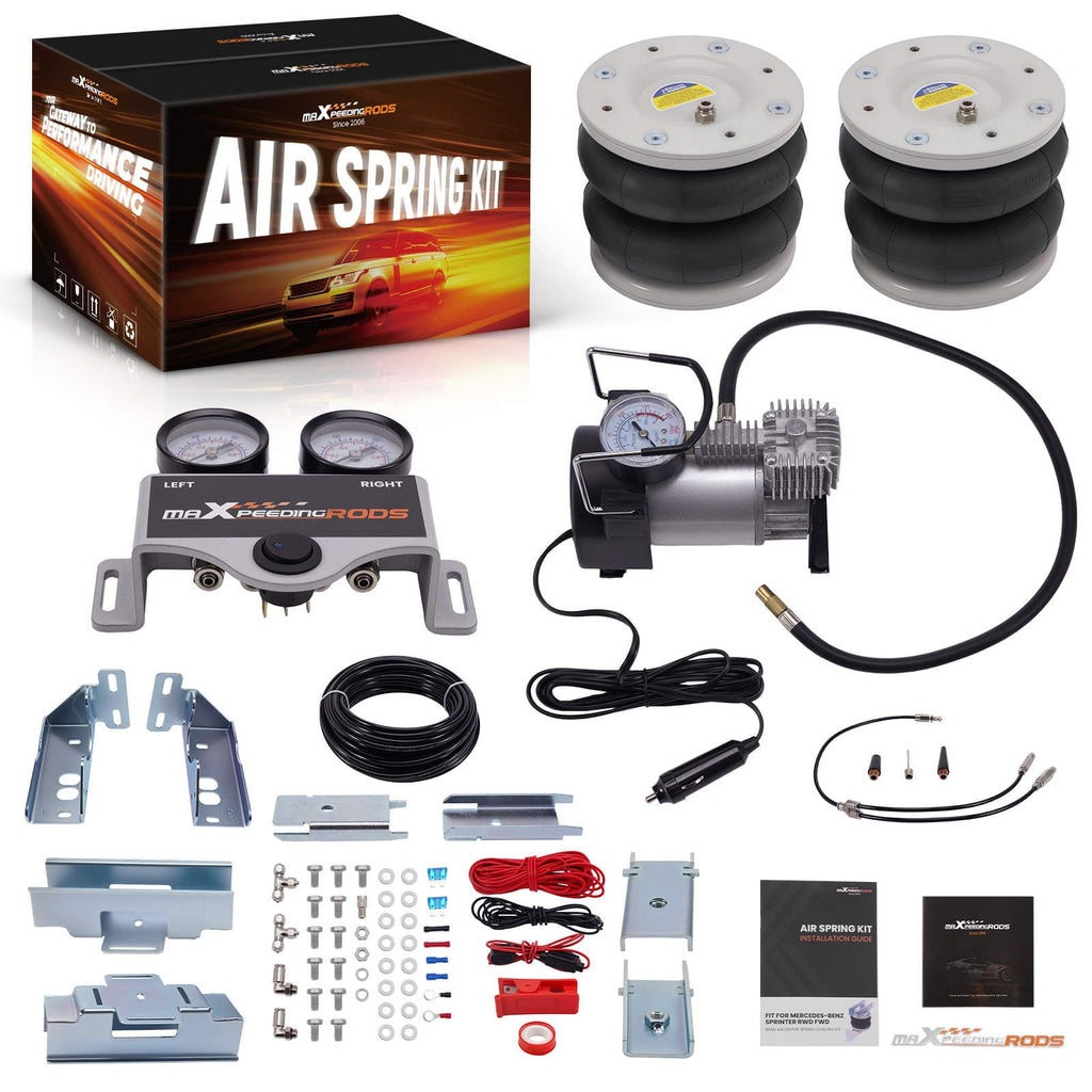 Air Suspension Kit + Double Gauges suitable for Mercedes Benz Sprinter 2006-