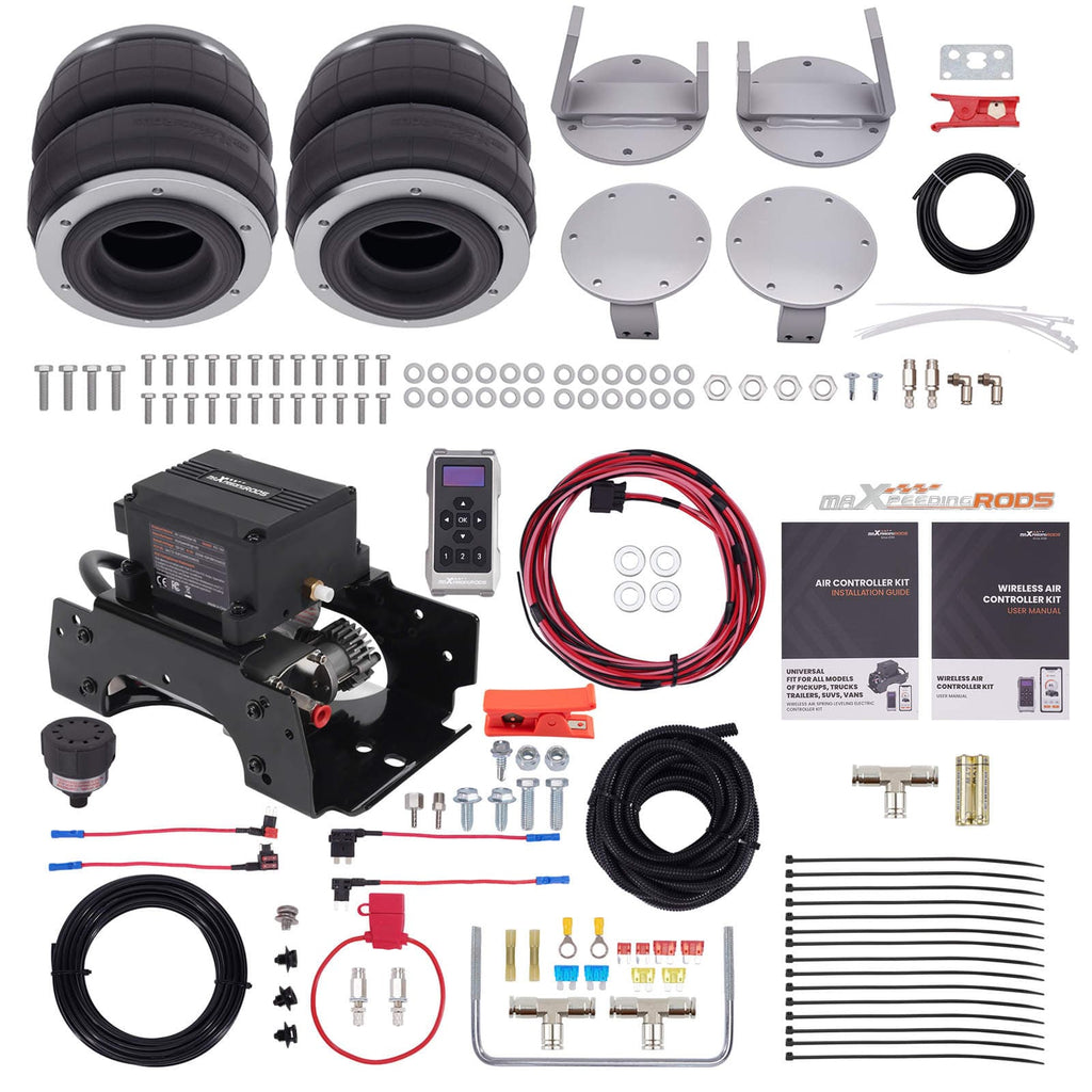 Luchtvering achterzijde + Wireless Compressor Controller Kit geschikt voor Toyota Hilux 4WD 2015-