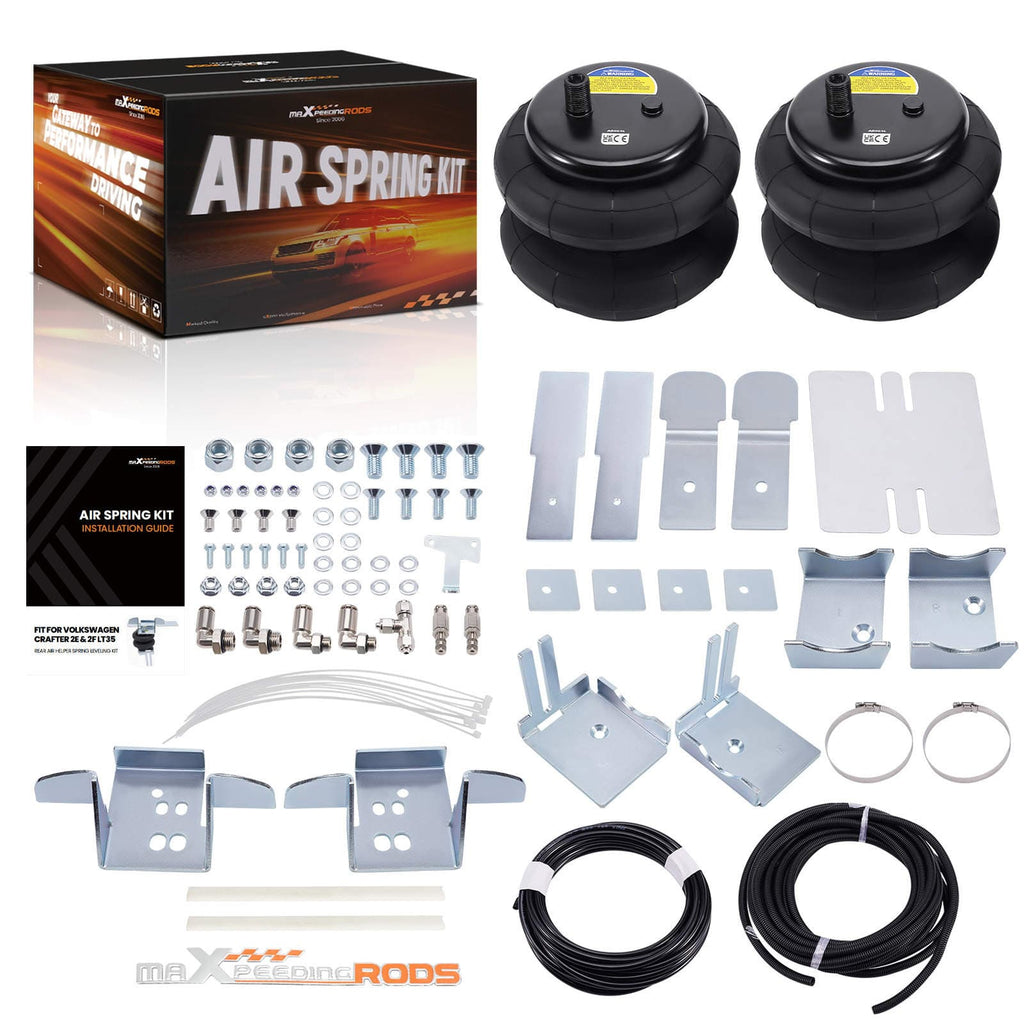 2x Luchtvering + Beugel Kit geschikt voor Volkswagen VW Crafter 2E 2F LT35 2006-2017