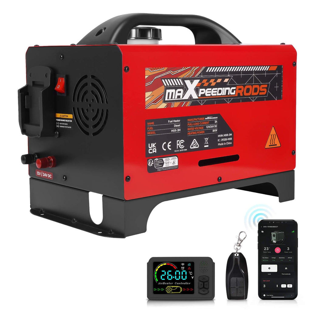 8KW 12V 24V Diesel Parking Heater met App LCD Remote Control + Wireless Start