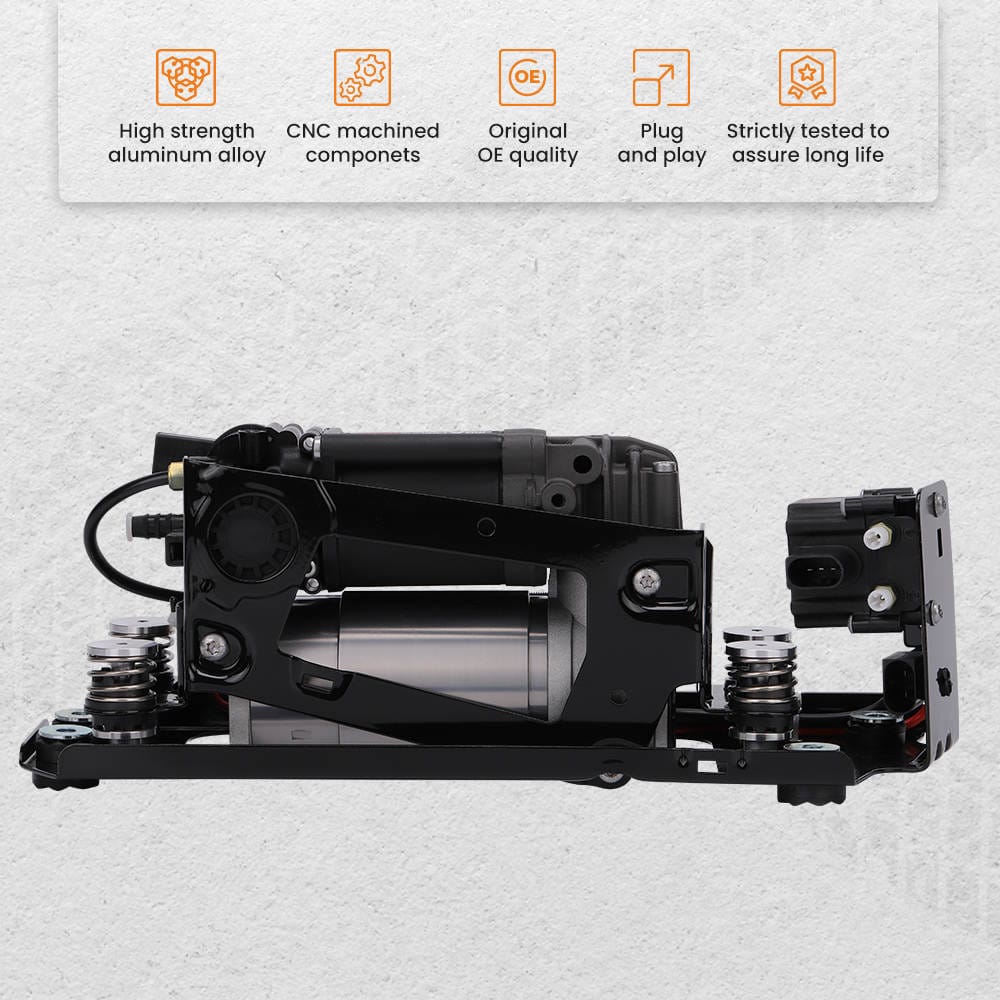 Luchtveringcompressor + Klep + Beugel geschikt voor BMW 5 F11 F07 7 F01 F02 F03