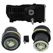Laad de afbeelding in de galerijviewer, 2x Luchtvering Spring Luchtveer + compressor geschikt voor BMW X5 E70 X6 E71