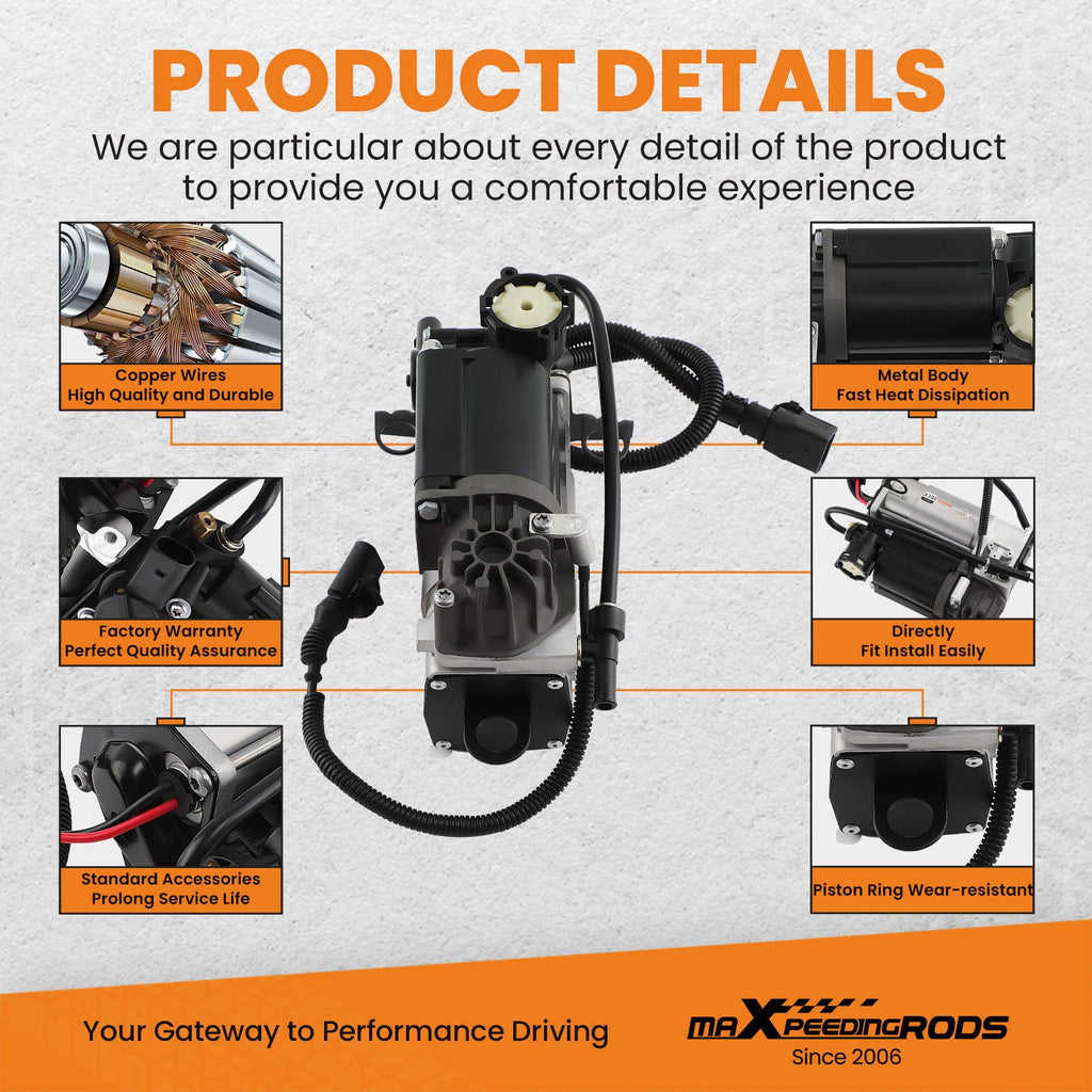 Luchtveringcompressor geschikt voor Audi A6 C5 4B Allroad Scope of Delivery Air Pomp