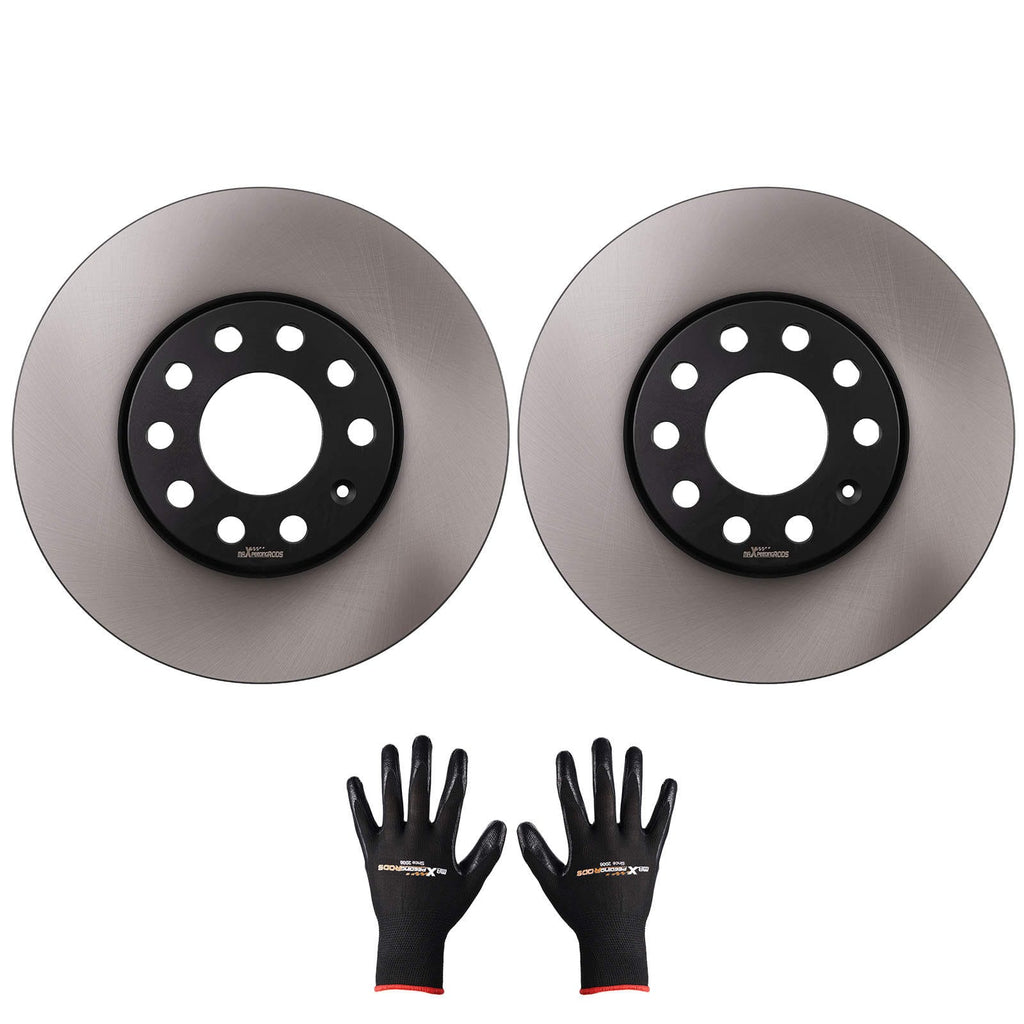 2 voor Remschijven geschikt voor Audi 100 A4 A6 geschikt voor Skoda Superb 1990-2013 Black